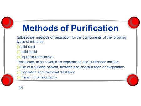 Methods of Purification