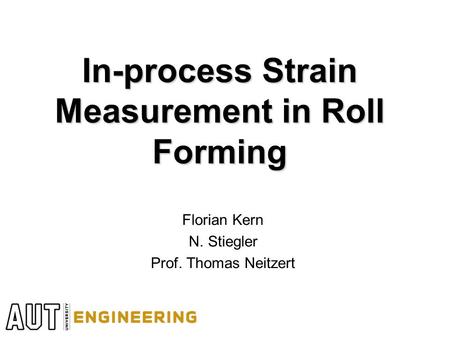 In-process Strain Measurement in Roll Forming