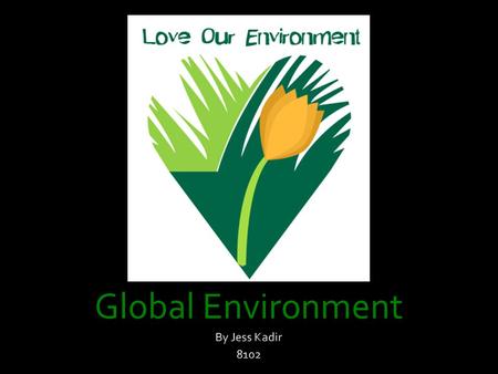 Global Environment By Jess Kadir 8102.