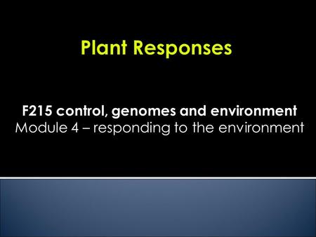 F215 control, genomes and environment