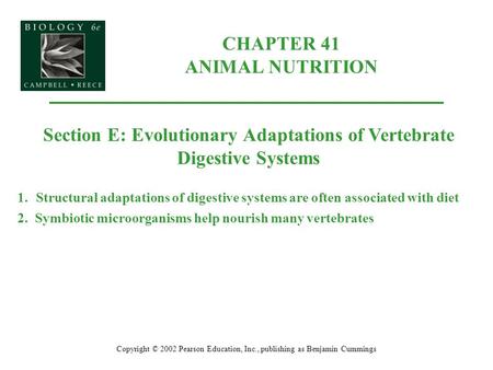 CHAPTER 41 ANIMAL NUTRITION