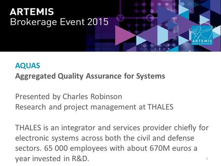 AQUAS Aggregated Quality Assurance for Systems