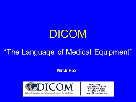 “The Language of Medical Equipment”