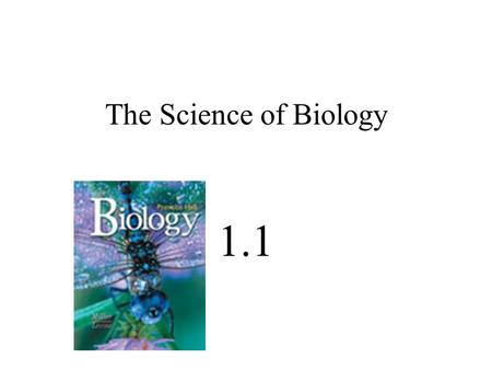 The Science of Biology 1.1. 1.1 What is science and what is not? Science is an organized way of using evidence to learn about the natural world.