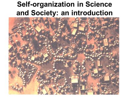 Self-organization in Science and Society: an introduction.
