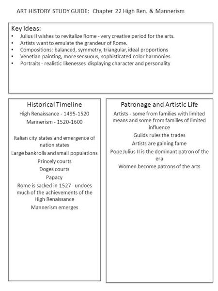 Patronage and Artistic Life