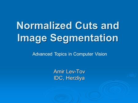 Normalized Cuts and Image Segmentation