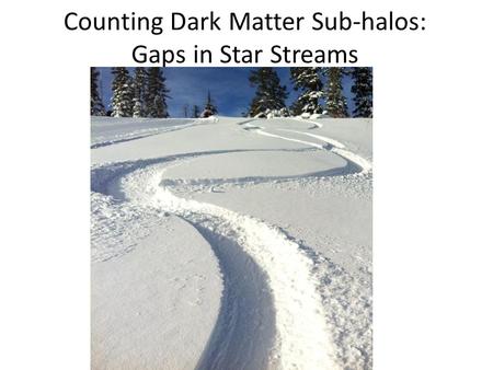 Counting Dark Matter Sub-halos: Gaps in Star Streams Ray Carlberg University of Toronto.