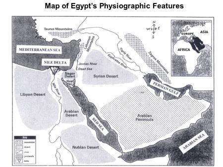 Map of Egypt’s Physiographic Features