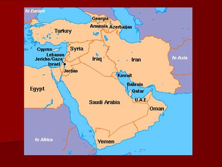 Southwest Asia By: Mr. Washington Vocabulary  Middle East: The region where Europe, Africa, and Asia meet  Sinai Peninsula  is a major crossroads.