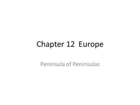 Peninsula of Peninsulas