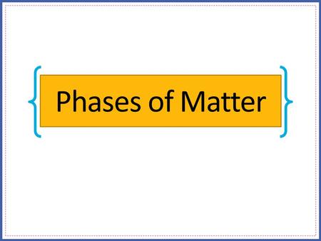 Phases of Matter. YESNO 1. I can describe how atoms move in a solid, liquid, and gas 2. I can describe the speed/energy of the atoms in a solid, liquid,