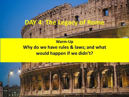 Why do we have rules & laws; and what would happen if we didn’t?