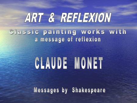 CLAUDE MONET The best of impressionnisme LANDSCAPES 1864 - 1897.