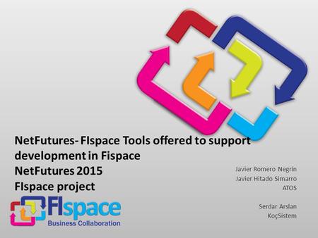 NetFutures- FIspace Tools offered to support development in Fispace NetFutures 2015 FIspace project Javier Romero Negrín Javier Hitado Simarro ATOS Serdar.