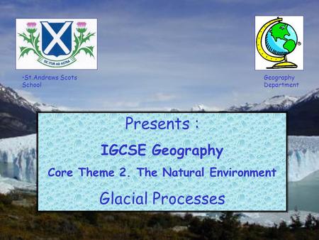 Core Theme 2. The Natural Environment