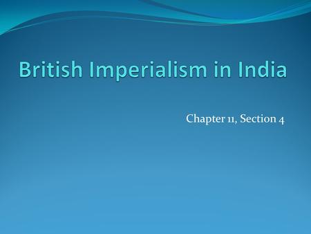 British Imperialism in India