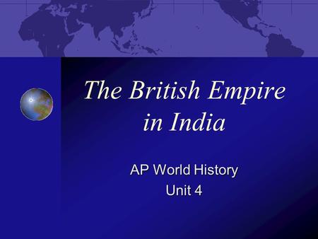 The British Empire in India
