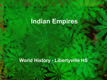World History - Libertyville HS