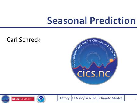 1 Carl Schreck History El Niño/La Niña Climate Modes.