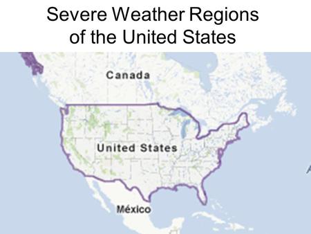 Severe Weather Regions of the United States. Drought.