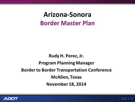 Arizona-Sonora Border Master Plan