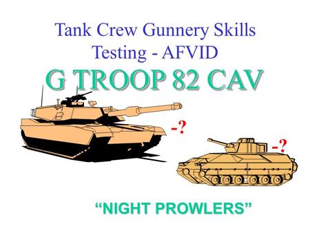 Tank Crew Gunnery Skills Testing - AFVID
