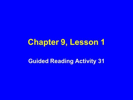 Guided Reading Activity 31