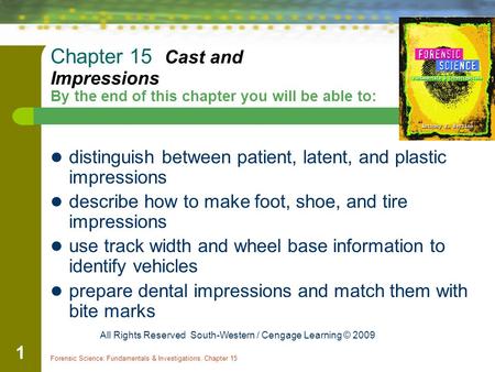 distinguish between patient, latent, and plastic impressions