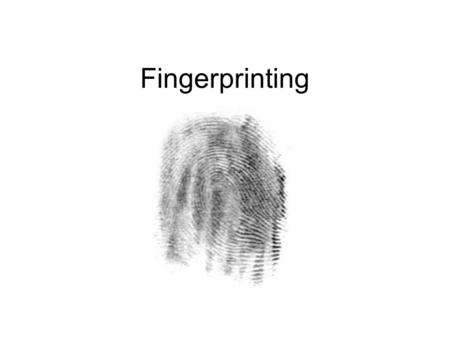 Fingerprinting. History of fingerprinting A very long time ago, about 1750 years before the birth of Christ, people in Babylon used fingerprints to sign.