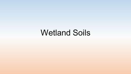 Wetland Soils. What is soil? Soil: A natural body of mineral (non-living) and organic (living) material that forms on the surface of the earth, and is.