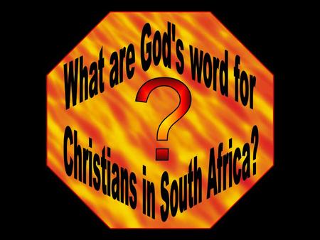 Christians in South Africa?