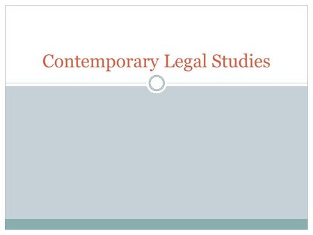 Contemporary Legal Studies. Legal Formalism: Law as Science All law is established and it is the role of the courts to discover the appropriate rule and.