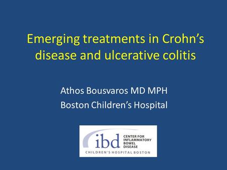 Emerging treatments in Crohn’s disease and ulcerative colitis