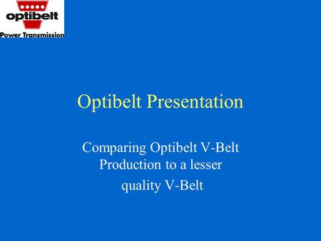 Optibelt Presentation