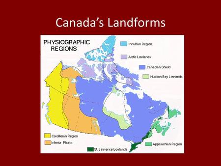 Canada’s Landforms.
