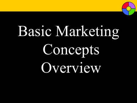 Basic Marketing Concepts Overview. Marketing Review Modules Marketing Review Modules Marketing Concepts Customer Needs Industry Competition Target Marketing,
