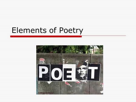Elements of Poetry.