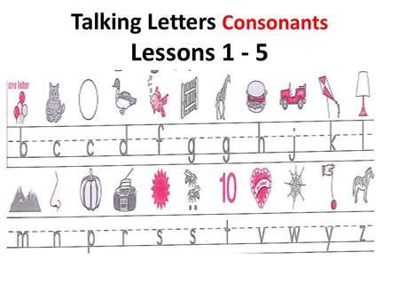 Talking Letters Consonants Lessons 1 - 5