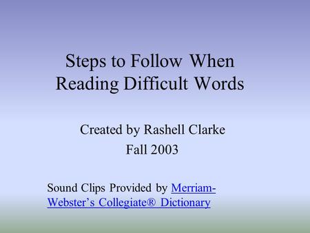 Steps to Follow When Reading Difficult Words