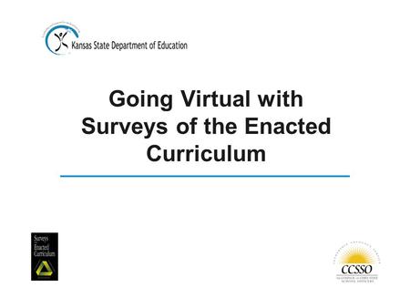Going Virtual with Surveys of the Enacted Curriculum.