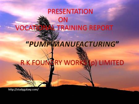 INTRODUCTION PUMP INTRODUCTION CASTING INTRODUCTION : R K foundry works (p) limited : Its Established in year 1970 at Jaipur, Rajasthan India. R.K.