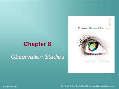 Chapter 8 Observation Studies
