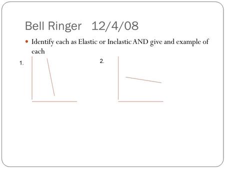 Bell Ringer 12/4/08 Identify each as Elastic or Inelastic AND give and example of each 2. 1.