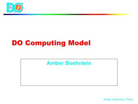 Amber Boehnlein, FNAL DO Computing Model Amber Boehnlein.