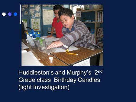 Huddleston’s and Murphy’s 2 nd Grade class Birthday Candles (light Investigation)