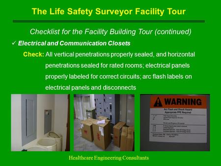 The Life Safety Surveyor Facility Tour