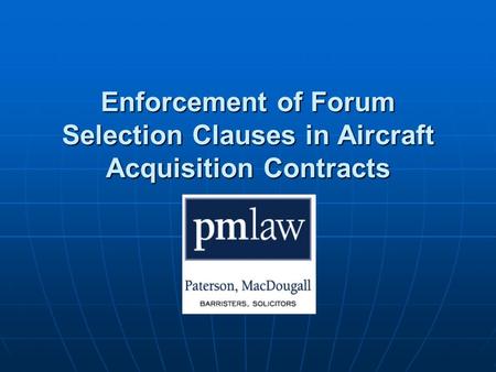 Forum Selection Clause