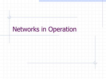 Networks in Operation. Computer Networks External Resources: Much of the complexity of modern networks arise from the huge quantity of distributed resources.
