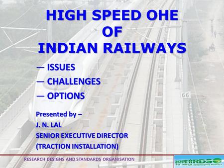 HIGH SPEED OHE OF INDIAN RAILWAYS